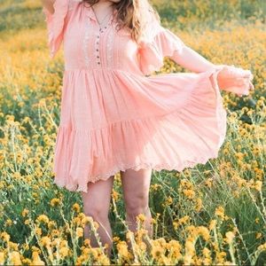 Free People Women’s orange colored dress, SZ L